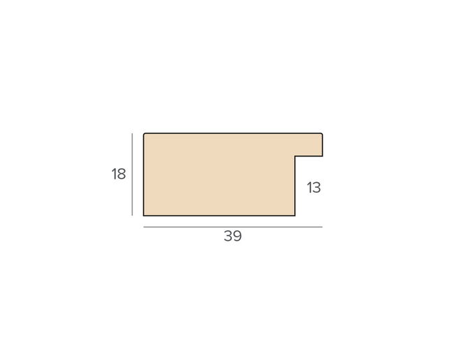 39mm 'Ikon' Silver FSC™ Certified Mix 70% Frame Moulding